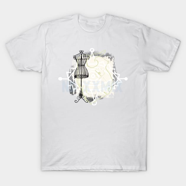 Mannequin and bull abstract collage T-Shirt by NJORDUR